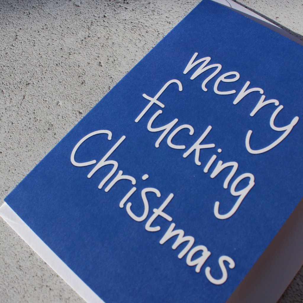 'Merry Fucking Christmas' Christmas Card - fay-dixon-design