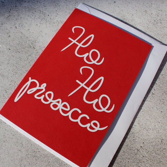 'Ho Ho Prosecco' Christmas Card - fay-dixon-design