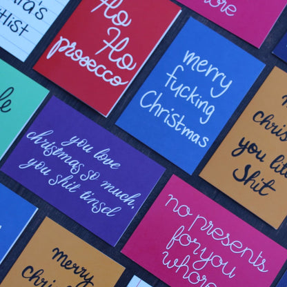 'No Presents for you Whore' Christmas Card - fay-dixon-design