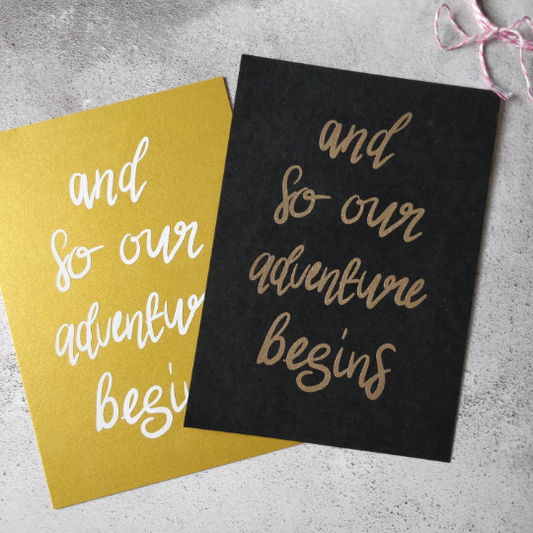 And So The Adventure Begins - A5 Quote Print - Fay Dixon Design